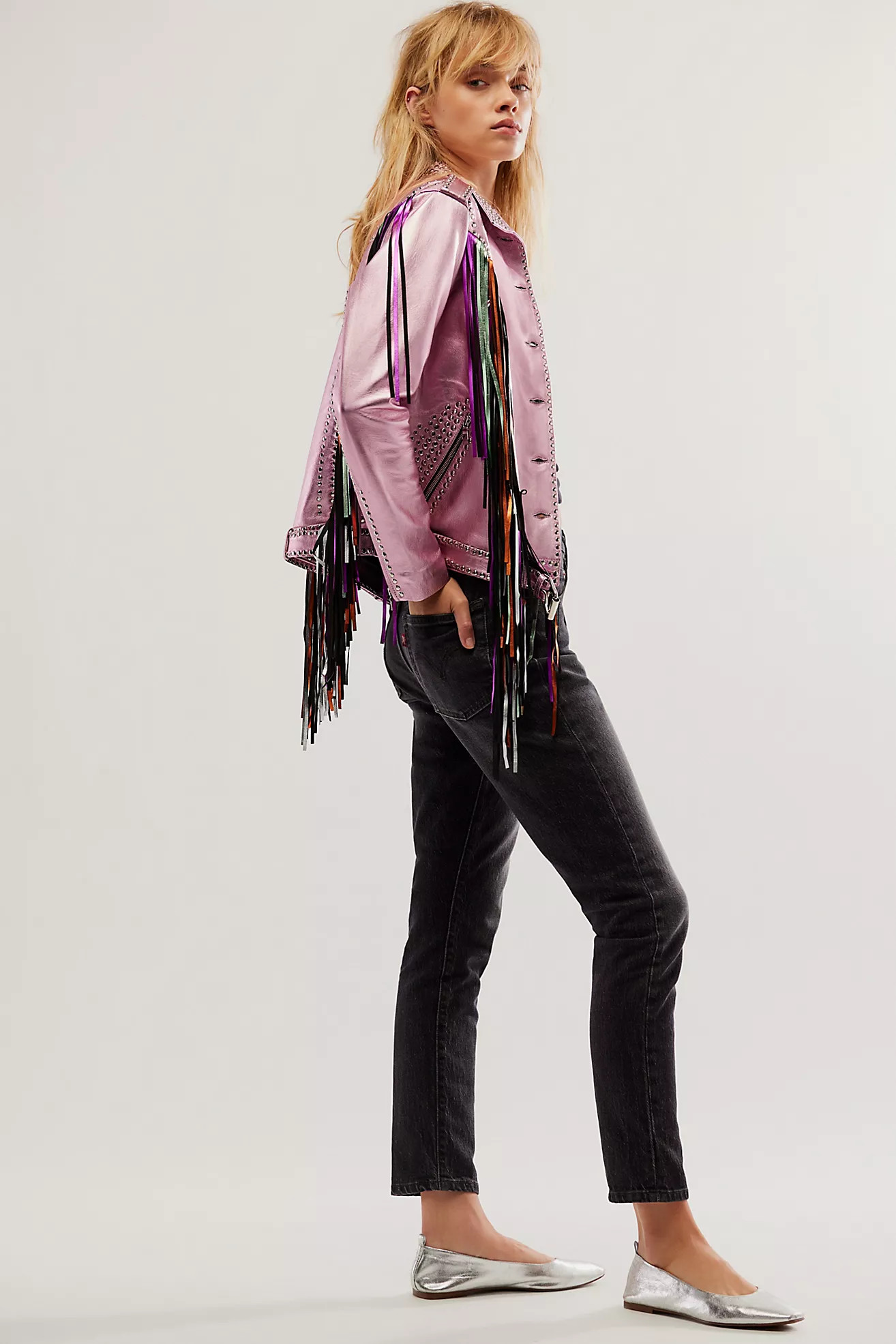 Geovana Leather Fringe Jacket | Free People (Global - UK&FR Excluded)