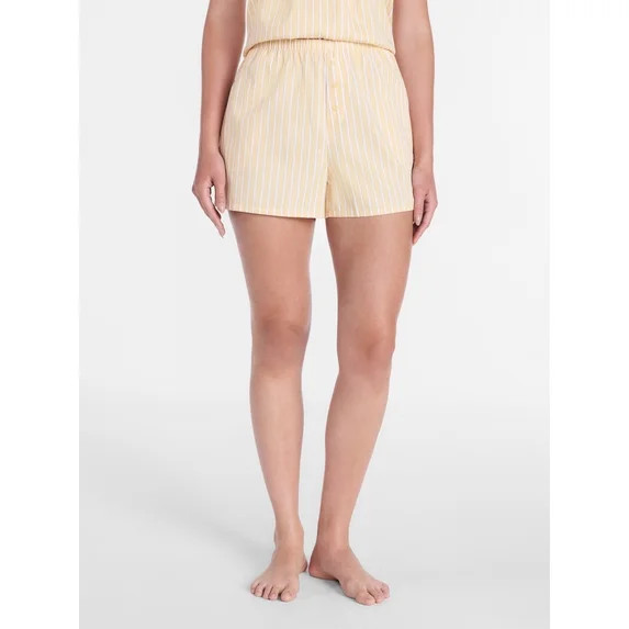 Joyspun Women's Woven Poplin Sleep Shorts, 3'' Inseam, Sizes XS-3X | Walmart (US)
