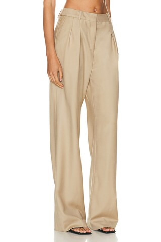 Loulou Studio Sbiru Pant in Beige | FWRD | FWRD 