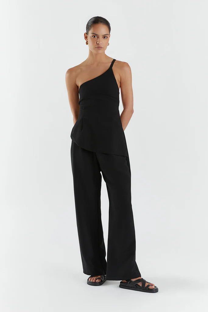 ROWAN BLACK ASYM TOP | DISSH