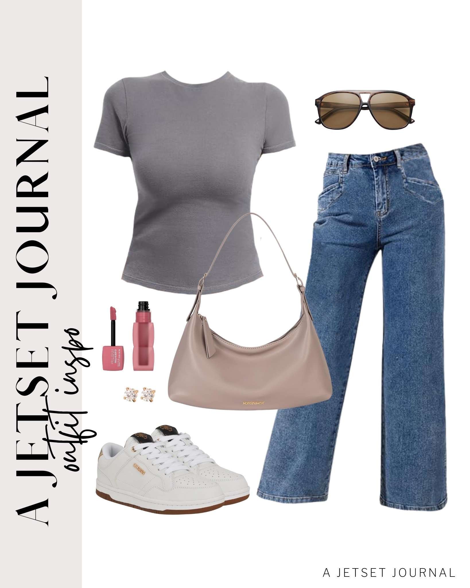 A basic top and jeans, with the right accessories, will make you look put together!
shortsleeve shirt, veja sneakers, wide leg jeans, maybelline lip tint, affordable style, look for less, ways to style, shoe inspo, shoe crush, amazon finds, affordable look, summer fashion, beauty must have, trendy style, fashion accessories, summer look, sporty style

#LTKSeasonal #LTKU #LTKStyleTip