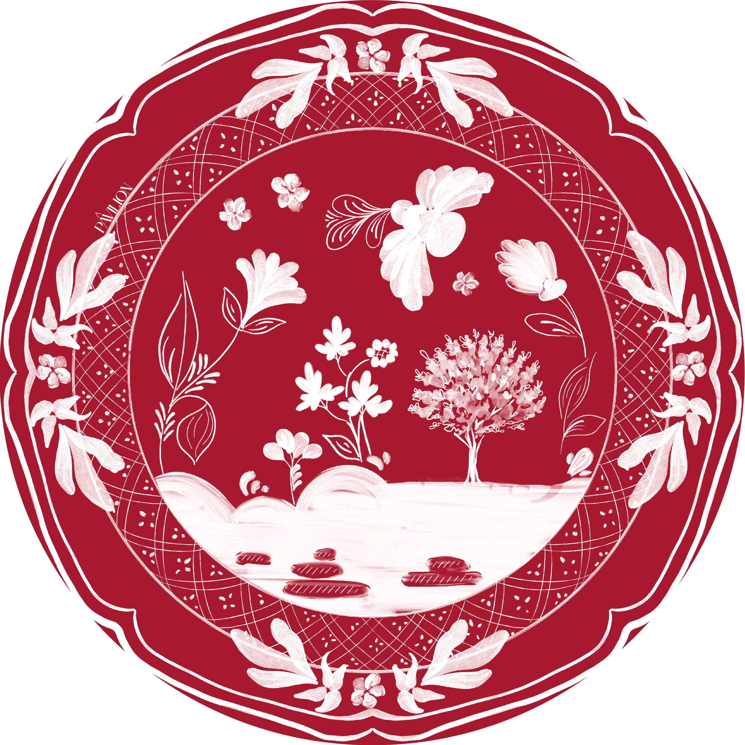 Bobbie's Ohio Chestnut Tree Mini Hors d'oeuvre Collegiate Paper Plates - 50 pack | Pavilion Paper