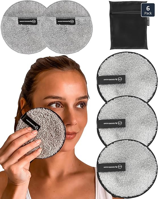 Ogato Reusable Makeup Remover Cloth - 6pc Face Pads, Makeup Eraser Cloth Wipes for All Skin Types... | Amazon (US)
