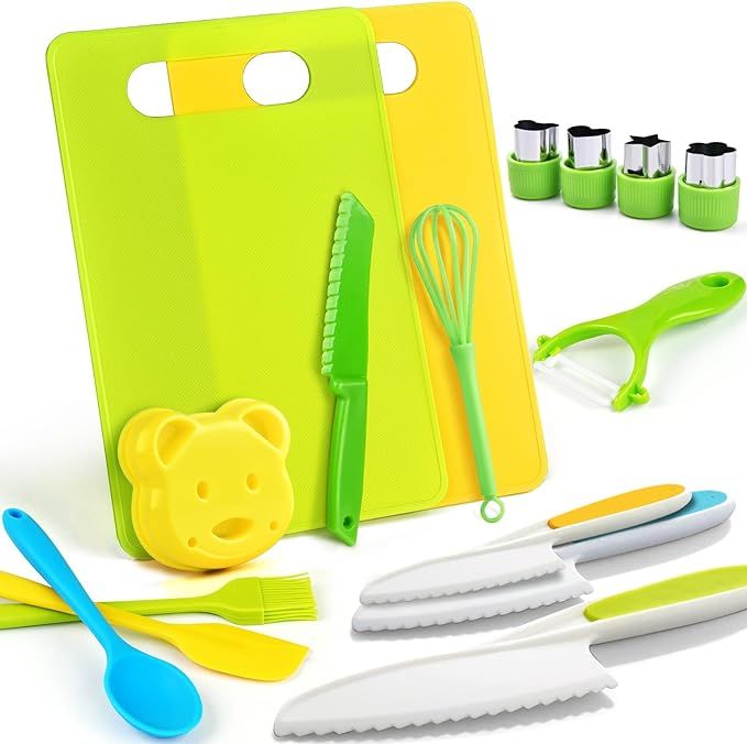 Toddler Toys-16PCS Montessori Toys for 2+ Year Old Kid Safe Kitchen Set for Real Cooking Toddler ... | Amazon (US)