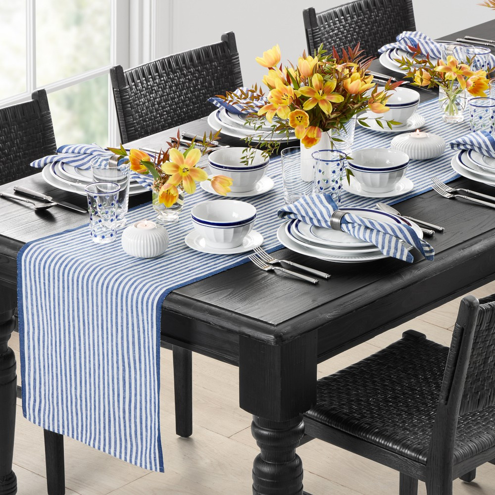 Ticking Stripe Table Runner | Williams-Sonoma