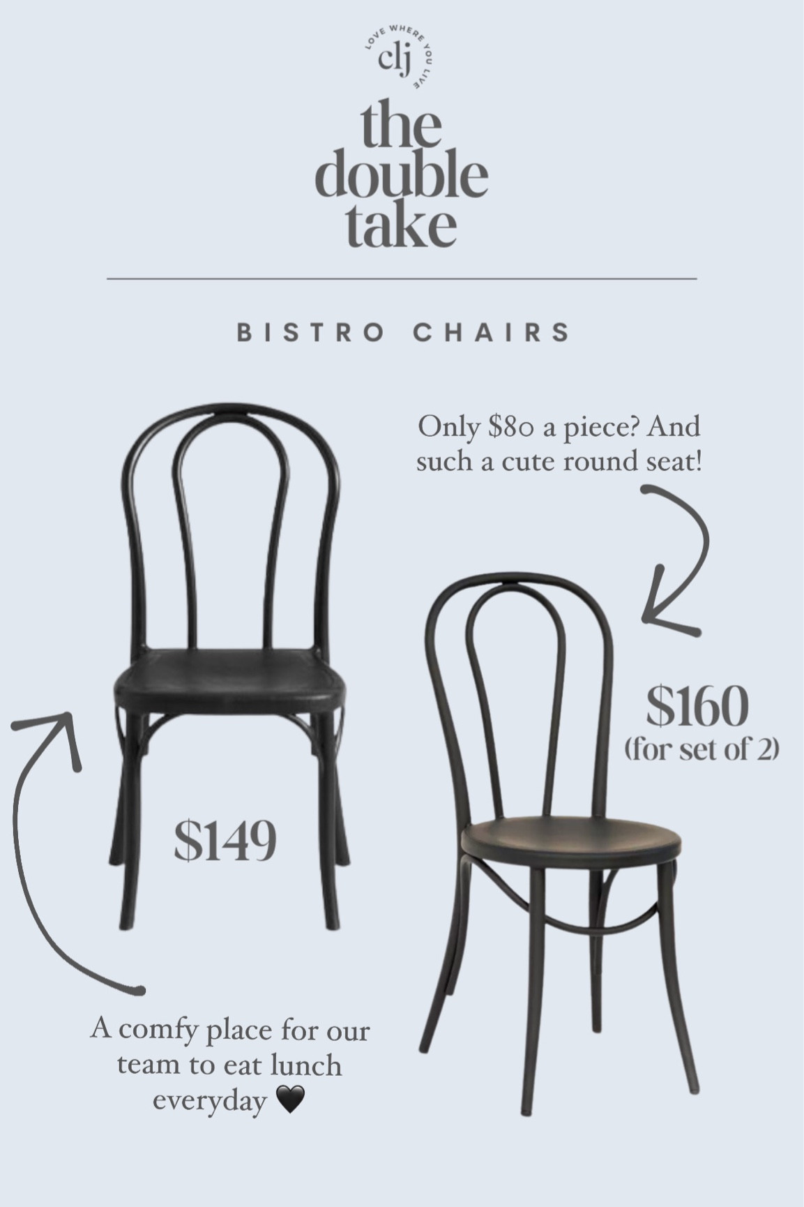 Set of 2 Emery Metal Bistro Chair … curated on LTK