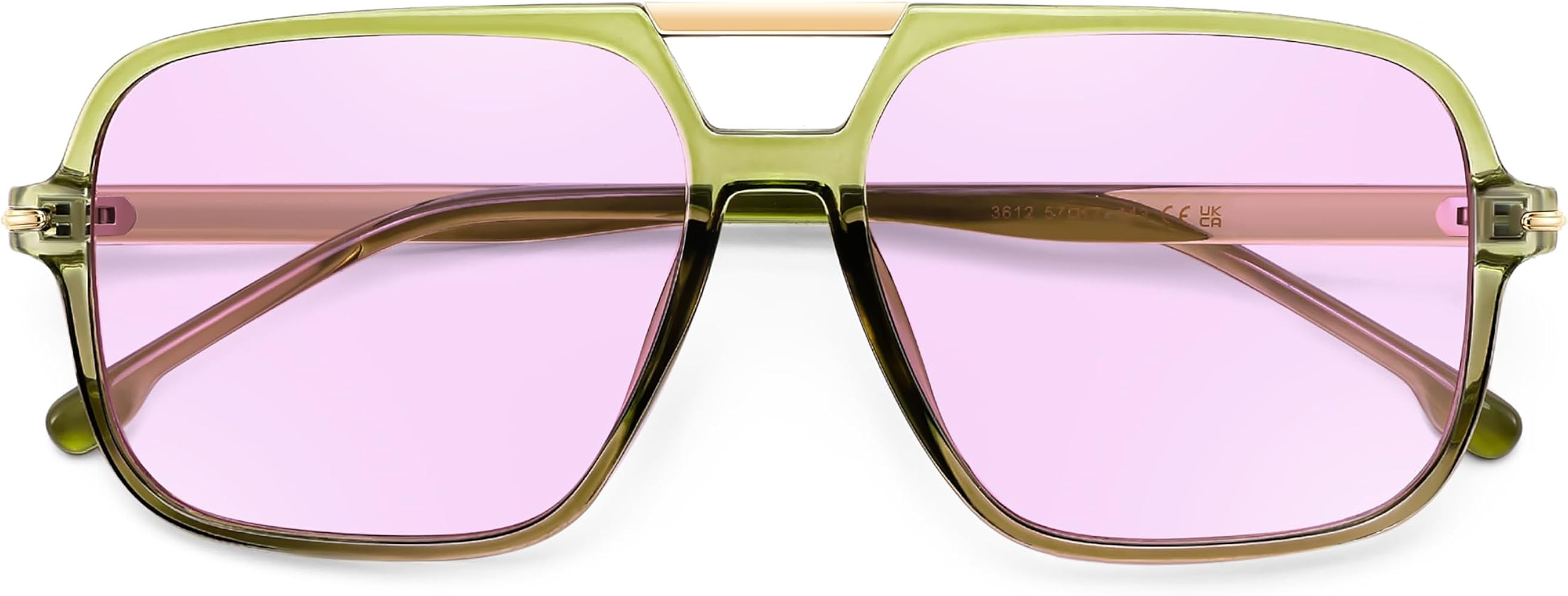 FEISEDY Retro Square Aviator Sunglasses for Women Men, 70s Large Frame Sun Glasses Trendy Oversiz... | Amazon (US)