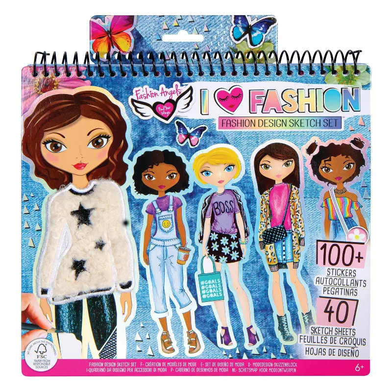 I Love Fashion Design Sketch Set - Fashion Angels | Target
