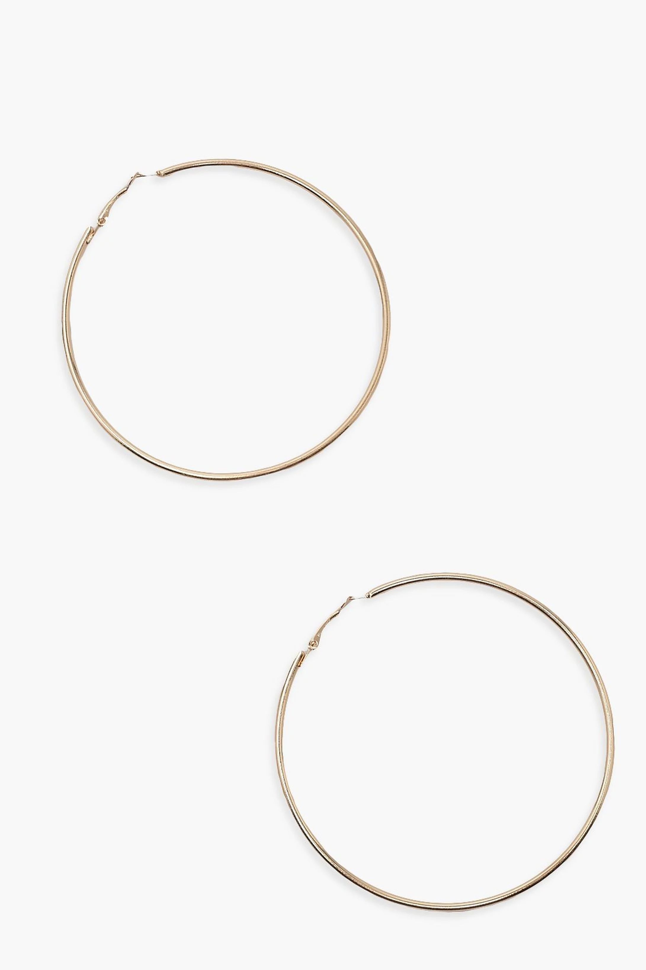 Plain 8cm Hoop Earrings | Boohoo.com (US & CA)