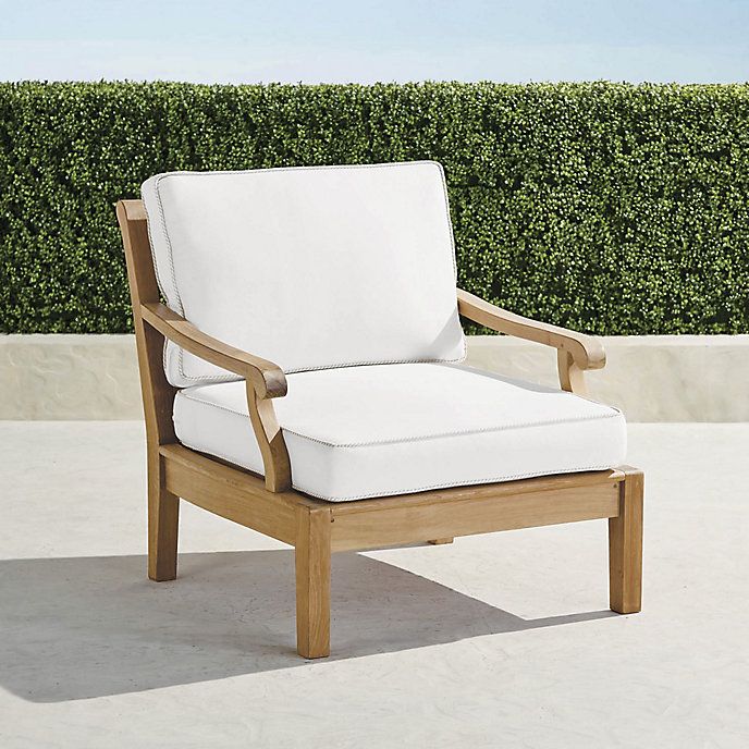 Cassara Lounge Chair with Cushions in Natural Finish | Frontgate | Frontgate