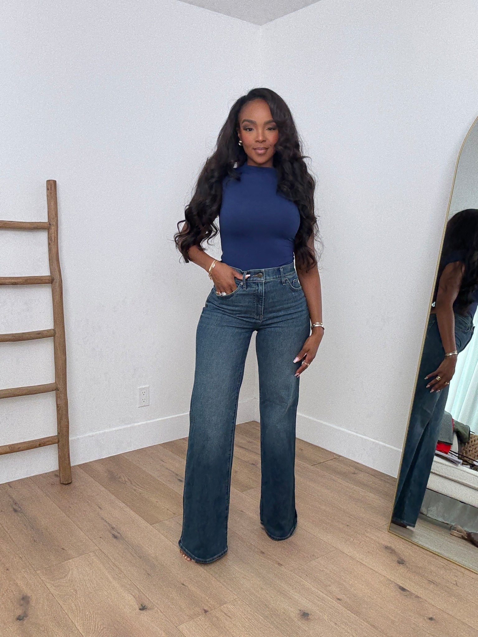 This double line top is going to be a staple in my fall wardrobe considering that fall for me is 80°

I also love these really fly wide leg denim from express they fit so good. I am in a four regular and with a pair of heels they still fit long to the ground. 

Size small I’m 5’4 | 140lbs | 36D -27 -40  IG & YT: kirasfashionfinds TT: kiraabboud 

#Outfitinspiration #fashionstyle #outfit #outfitideas #autumn #fallfashion #simpleoutfit #fall #momoutfit #casualoutfit #streetwear 

#LTKPetite #LTKFindsUnder100