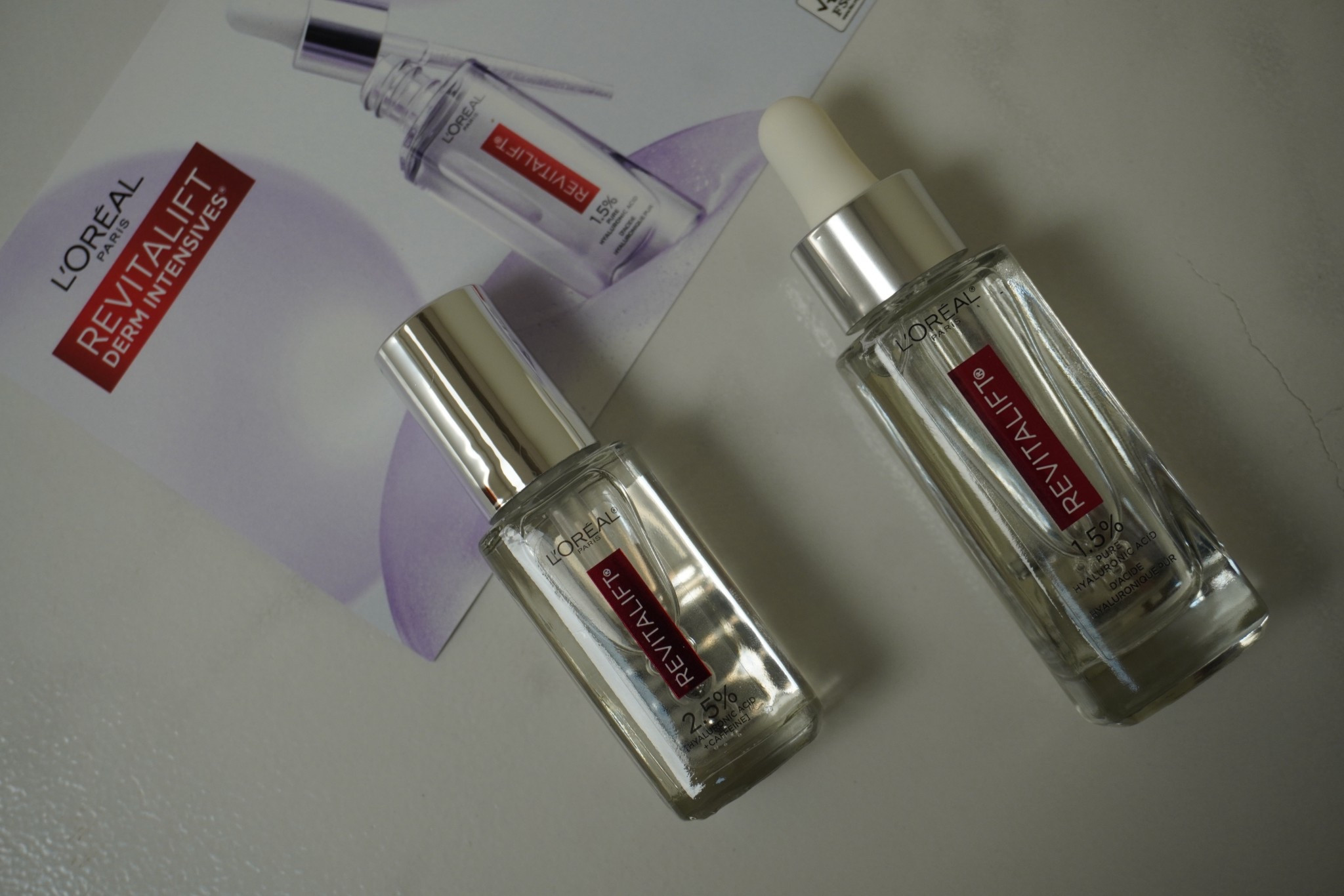 Double the hyaluronic, double the glow ✨
These two L’Oréal Revitalift serums are my go-to hydration duo:
	•	Revitalift 1.5% Pure Hyaluronic Acid Serum — plumps and smooths for instantly bouncier, dewy skin.
	•	Revitalift 2.5% Hyaluronic Acid + Caffeine Eye Serum — brightens tired eyes, depuffs, and hydrates without feeling heavy.

Together they’re a hydration power couple that keep my skin fresh, luminous, and makeup-ready all day.

#LTKBeauty