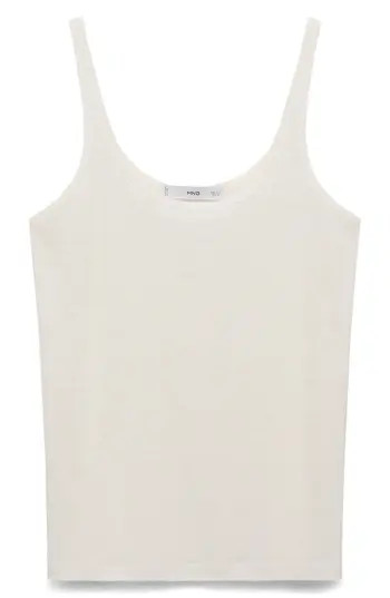 MANGO Linen Tank in Off White at Nordstrom Rack, Size Xx-Large | Nordstrom Rack