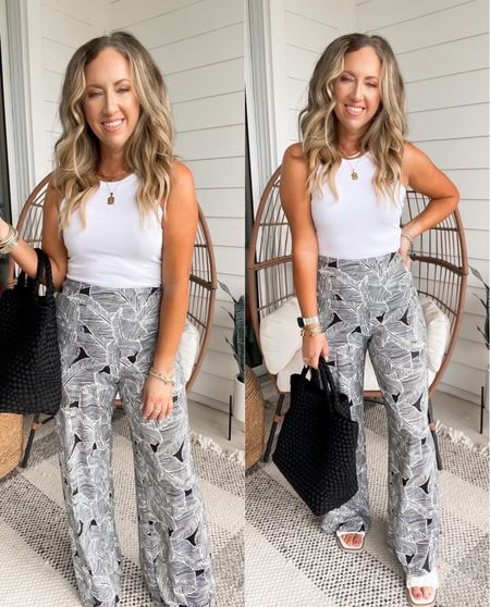 Amazon vacation outfits, Amazon finds, Amazon spring outfit, Amazon summer outfit, Palm print pants size small 

#LTKfindsunder50