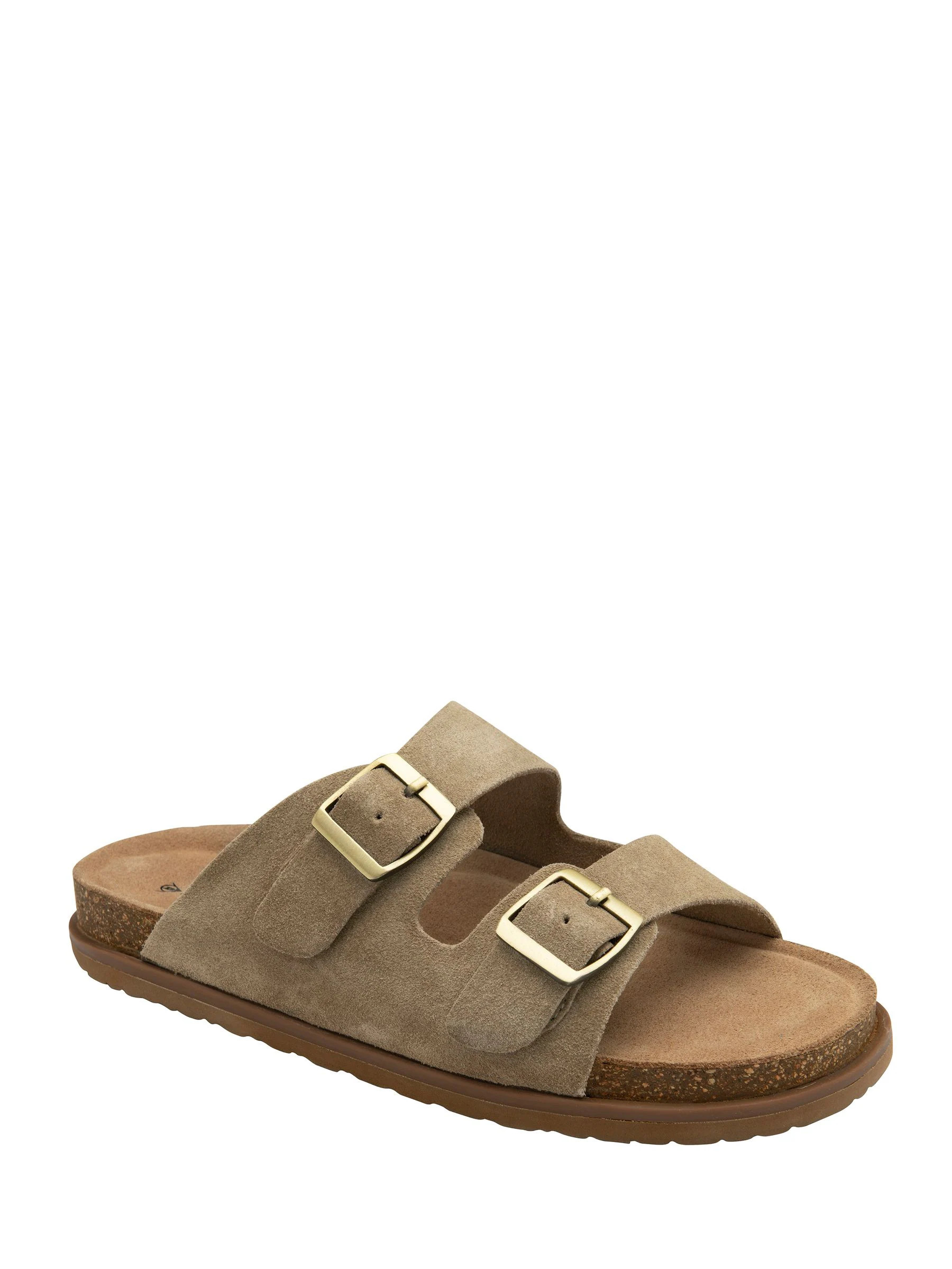 Dunlop Dunlop Natural Double Strap Leather Footbed Mule Sandals | Next US
