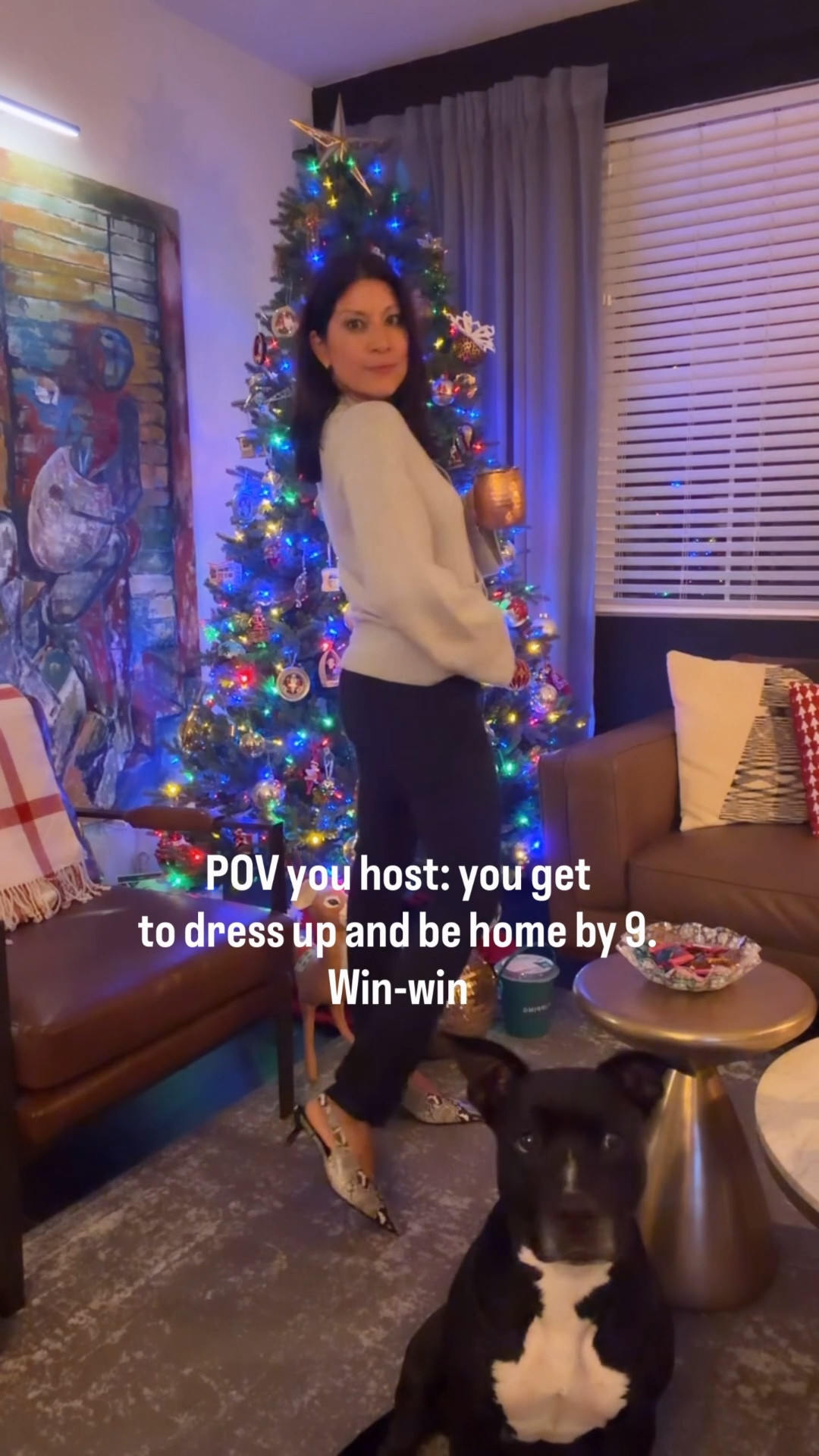 That’s my kind of party. 

Modern skinny jeans Abercrombie 
size 25 regular
Sweater old from Gap linked similar I also have. 
Shoes tts 

#LTKHoliday #LTKootd #LTKSeasonal