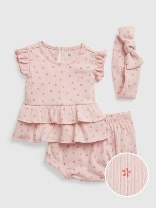 Baby Ruffled Rib Outfit Set | Gap (US)