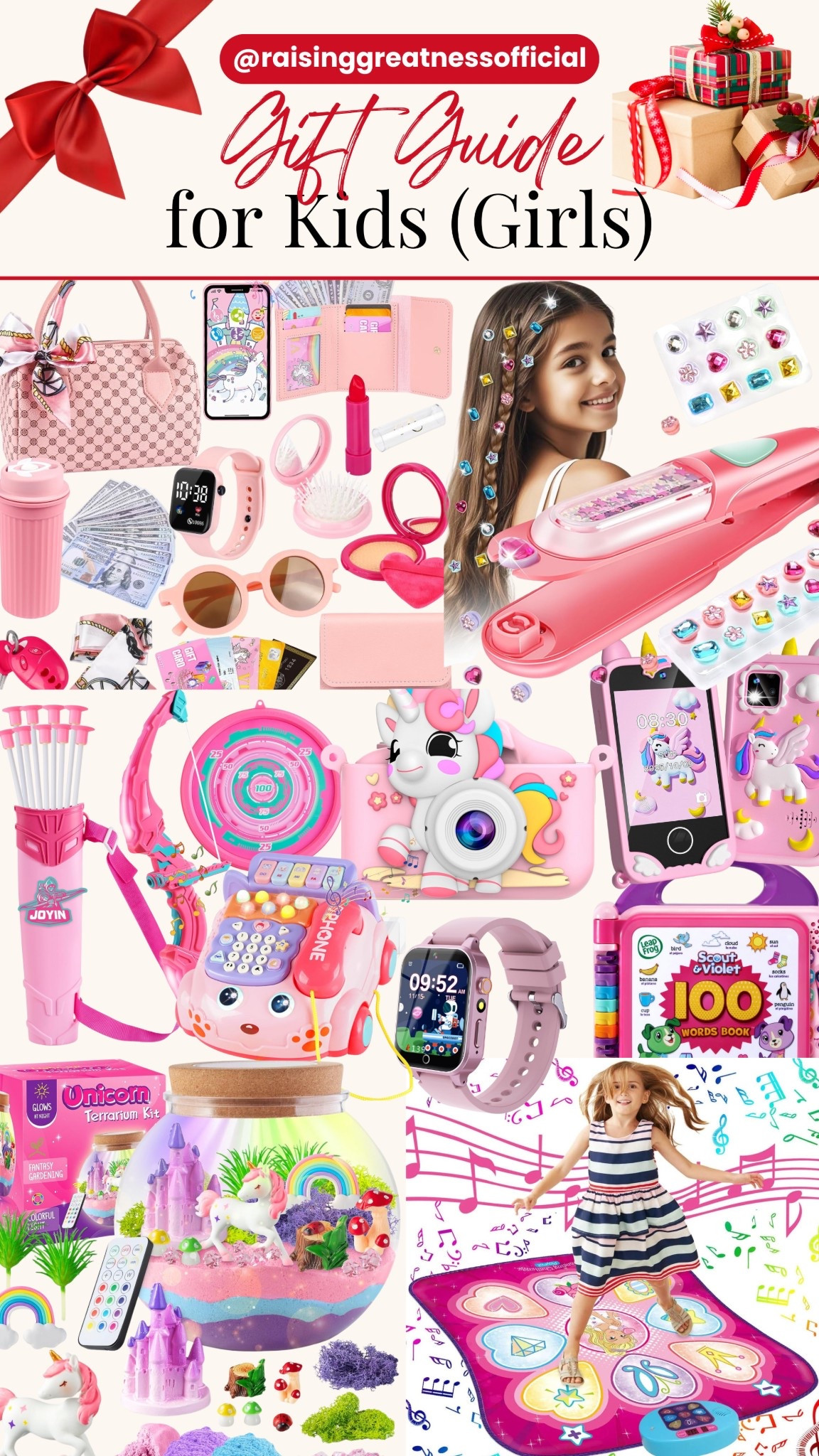 Looking for the perfect Christmas gifts for the little girls in your life? 💕 From sparkly accessories and pretend play toys to creative kits and smart gadgets, this list is full of fun, colorful, and magical finds she’ll absolutely love! 🌈🎀

Whether she’s into unicorns, music, or dress-up, these gifts are guaranteed to make her eyes light up on Christmas morning! 🎄

#GiftGuideForGirls #ChristmasGiftsForKids #HolidayGiftGuide #KidsGiftIdeas #GirlsToys #UnicornLovers #CreativePlay #ChristmasForKids #GiftIdeasForGirls #RaisingGreatnessOfficial

#LTKHoliday #LTKGiftGuide #LTKKids