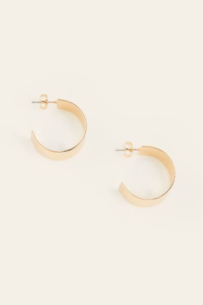 Wide Hoop Earrings | H&M (US + CA)