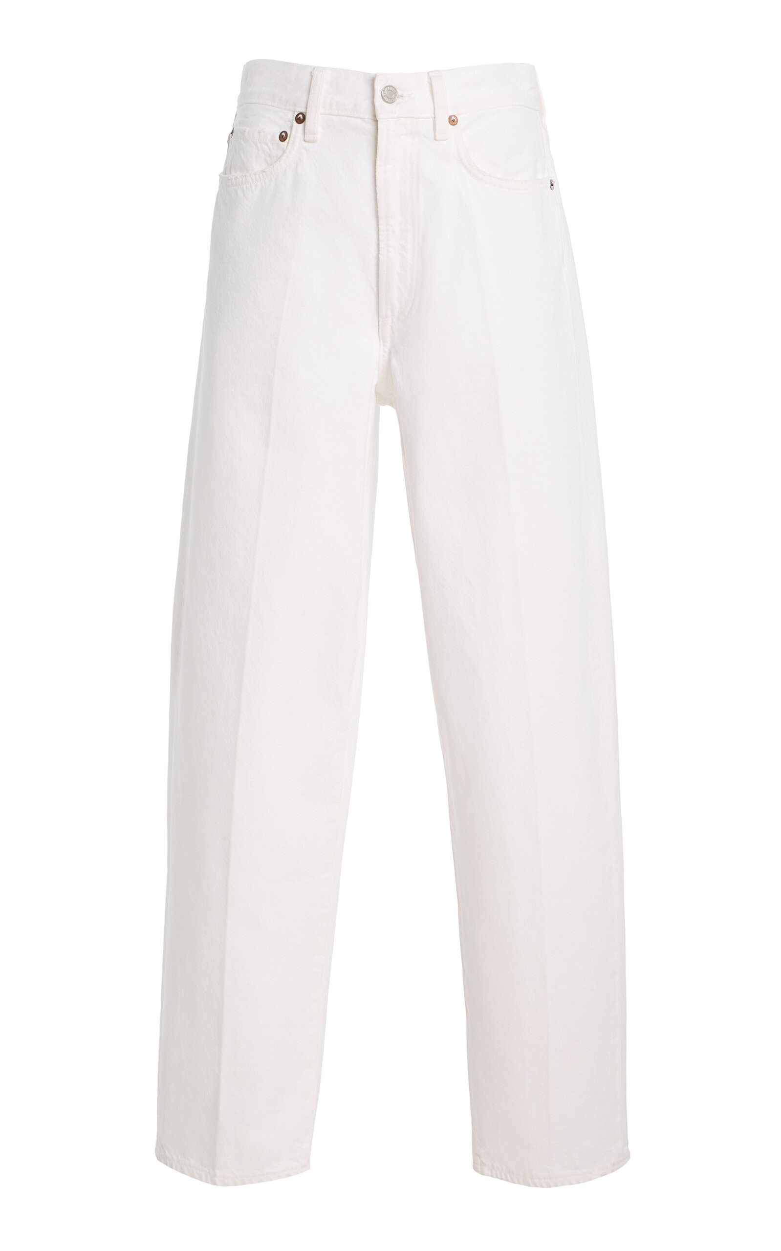 Agolde - 80's Rigid High-Rise Tapered Jeans - White - 27 - Moda Operandi | Moda Operandi (Global)