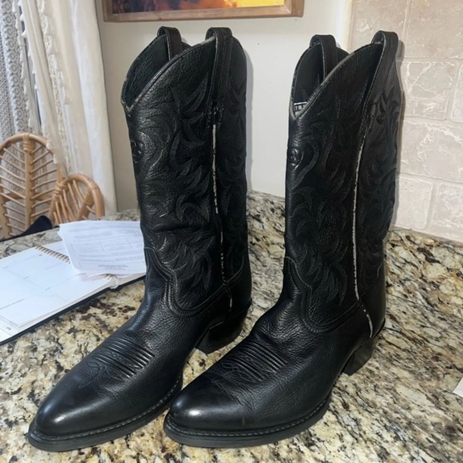 Women's Ariat Heritage Western Boot - Black Cowgirl Boots | eBay US