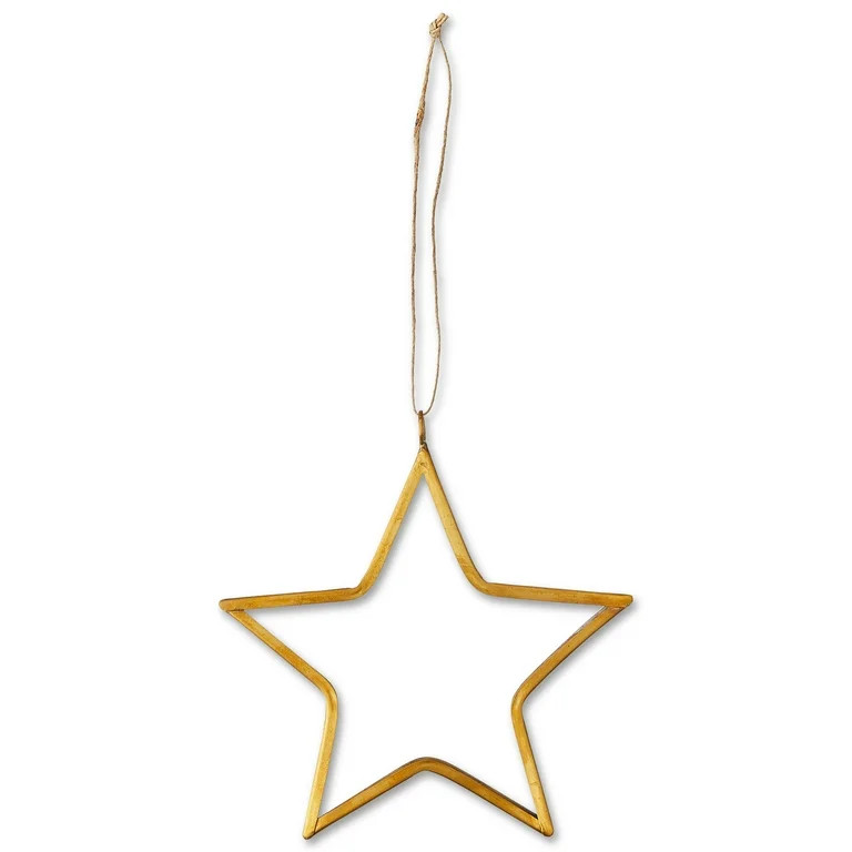 Gold Glass with Brass Edge Star Christmas Ornament, 5", by Holiday Time | Walmart (US)