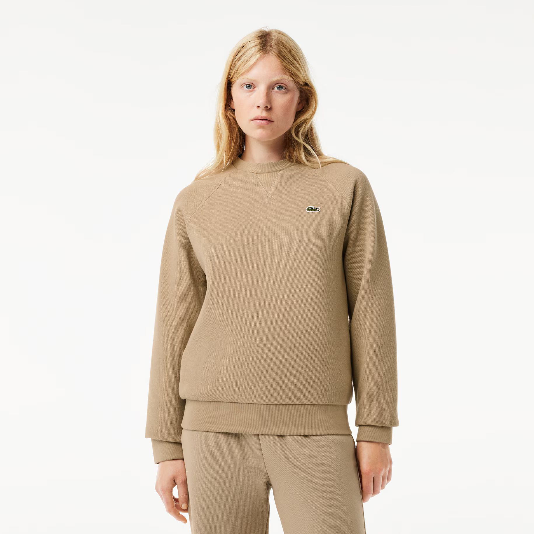 Women’s Crew Neck Piqué Sweatshirt | Lacoste (US)