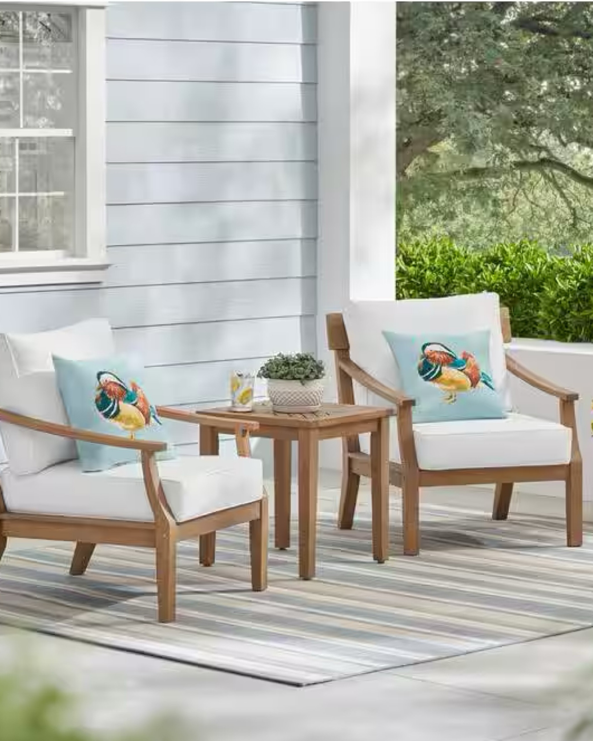 ❗️Now 75% Off ❗️This Hampton Bay Woodford three-piece outdoor bistro set is now only $160, was $600! 
The padded seat and backrest offer plush comfort, while the FSC-certified eucalyptus wood provides enduring quality. Featuring white CushionGuard fabric for easy cleaning.

#LTKSaleAlert #LTKHome #LTKSeasonal