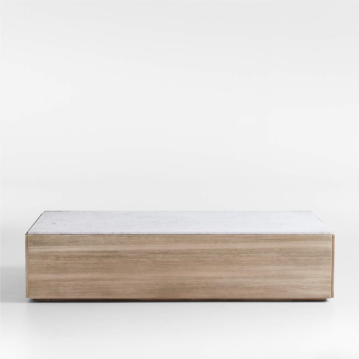 Troupe Marble and Natural Pine Wood 65" Rectangular Coffee Table + Reviews | Crate & Barrel | Crate & Barrel