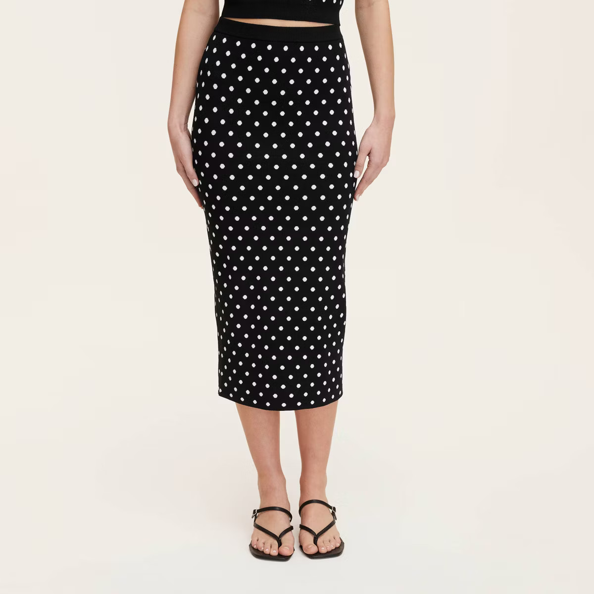 Women's Mini Polka Dot Sweater Midi Skirt - kate spade new york x Target Black/White | Target