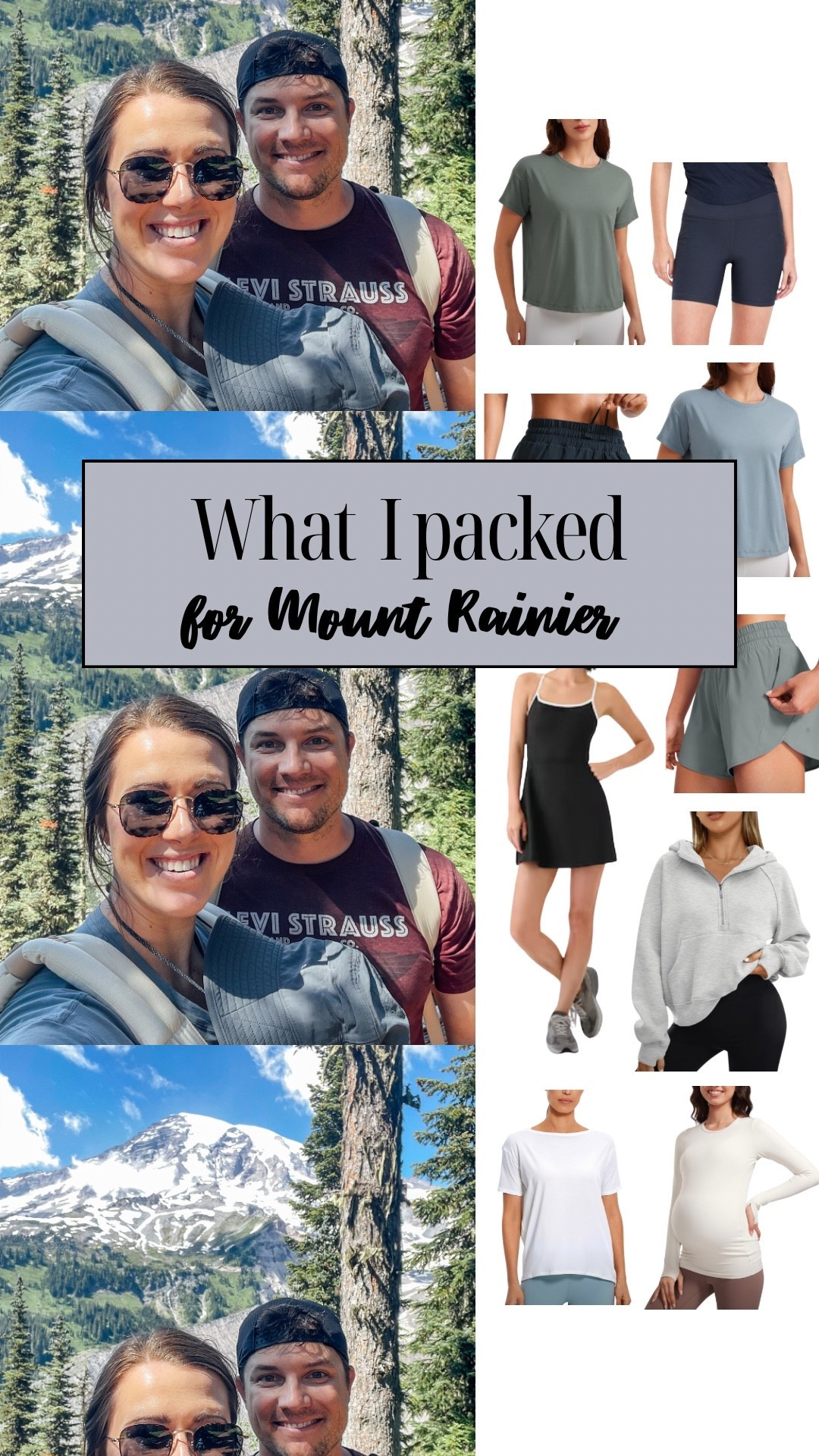 What I packed for our Trip to Mount Rainier. 

We spent two days in the park with our two year old and two month old. This is some of what I packed!

Amazon, top, tee, t shirt, active, activewear, shorts, navy, green, olive, casual, comfortable, puffer, packable, jacket, what, to, pack, travel, with, kids, national, park, parks, leggings, Athleta, old navy, tennis, dress, GAP, crew, cut, socks, Hanes, affordable, target, nursing, breastfeeding, friendly, covers, cover, cotton, beige, neutral, water bottle, reusable, portable, nursing, pillow, baby, carrier, ergobaby, Omni, national, park, parks, sunglasses, inexpensive, Patagonia, cotton, cropped, hoodie, sweatshirt, maternity, long sleeve.

#LTKTravel #LTKActive #LTKFindsUnder100