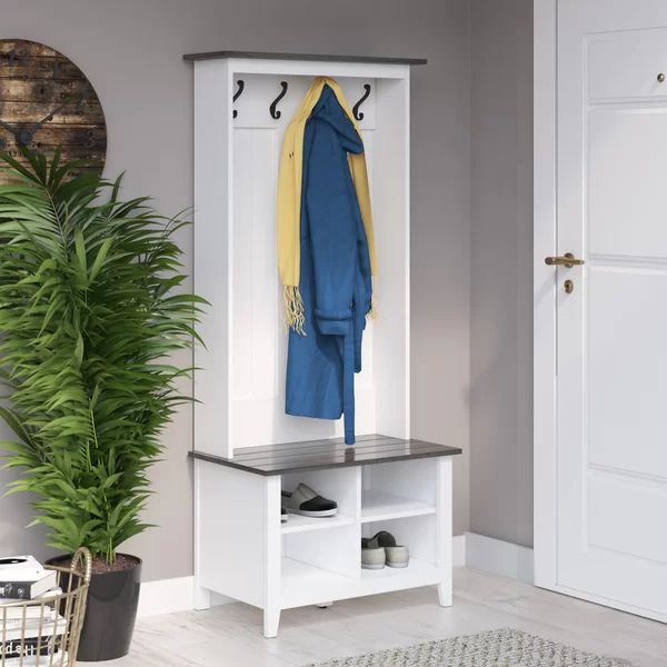 Jaydon Hall Tree with Bench and Shoe Storage | Wayfair Professional