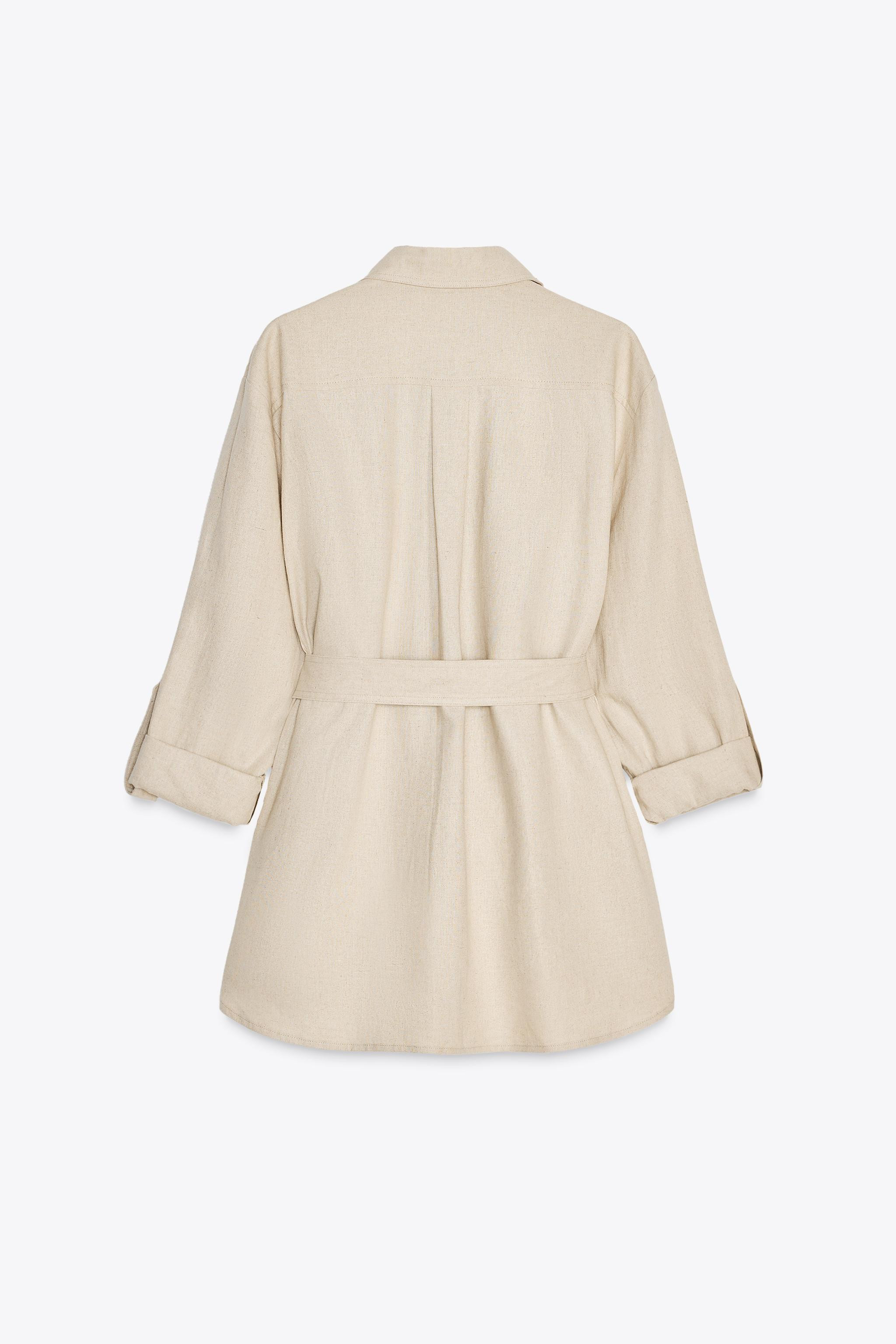 LINEN SAFARI SHIRT | Zara US