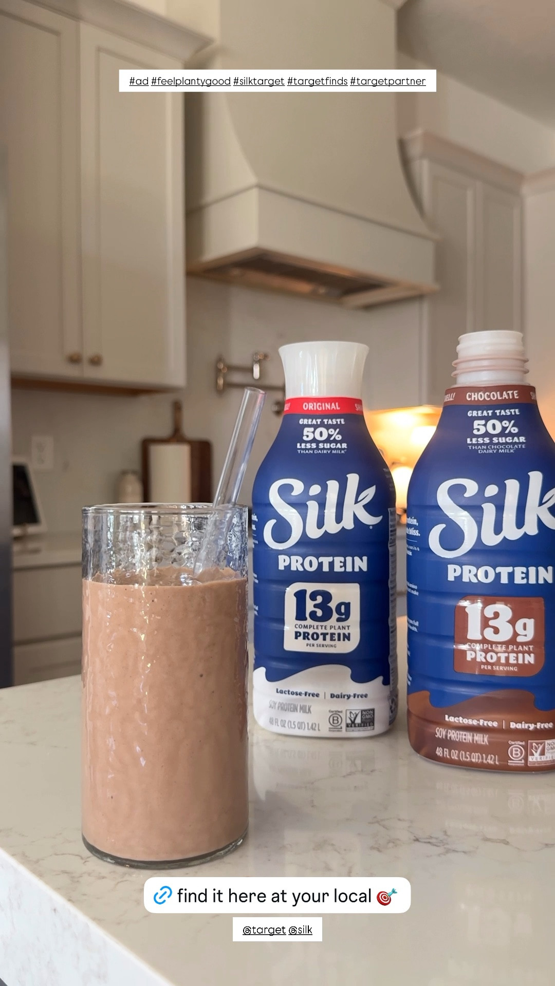 #ad | did someone say they needed a dairy-free option?! BONUS: it has 50% more protein‡ & 50% less sugar than dairy milk† 👀👏🏼 @silk protein has got you covered!!! + save 20% with Target Circle from 2/22-2/28 on both chocolate & original on your next @target run 🎯

#feelplantygood #silktarget #targetfinds #targetpartner @shop.ltk

† Silk Protein Original: 4g sugar/cup; reduced fat milk: 11g sugar/cup 
‡Silk Protein Original: 13g protein/cup; reduced fat milk: 8g protein/cup 

#LTKfitnessgoals #LTKmorningroutine #LTKmomlife