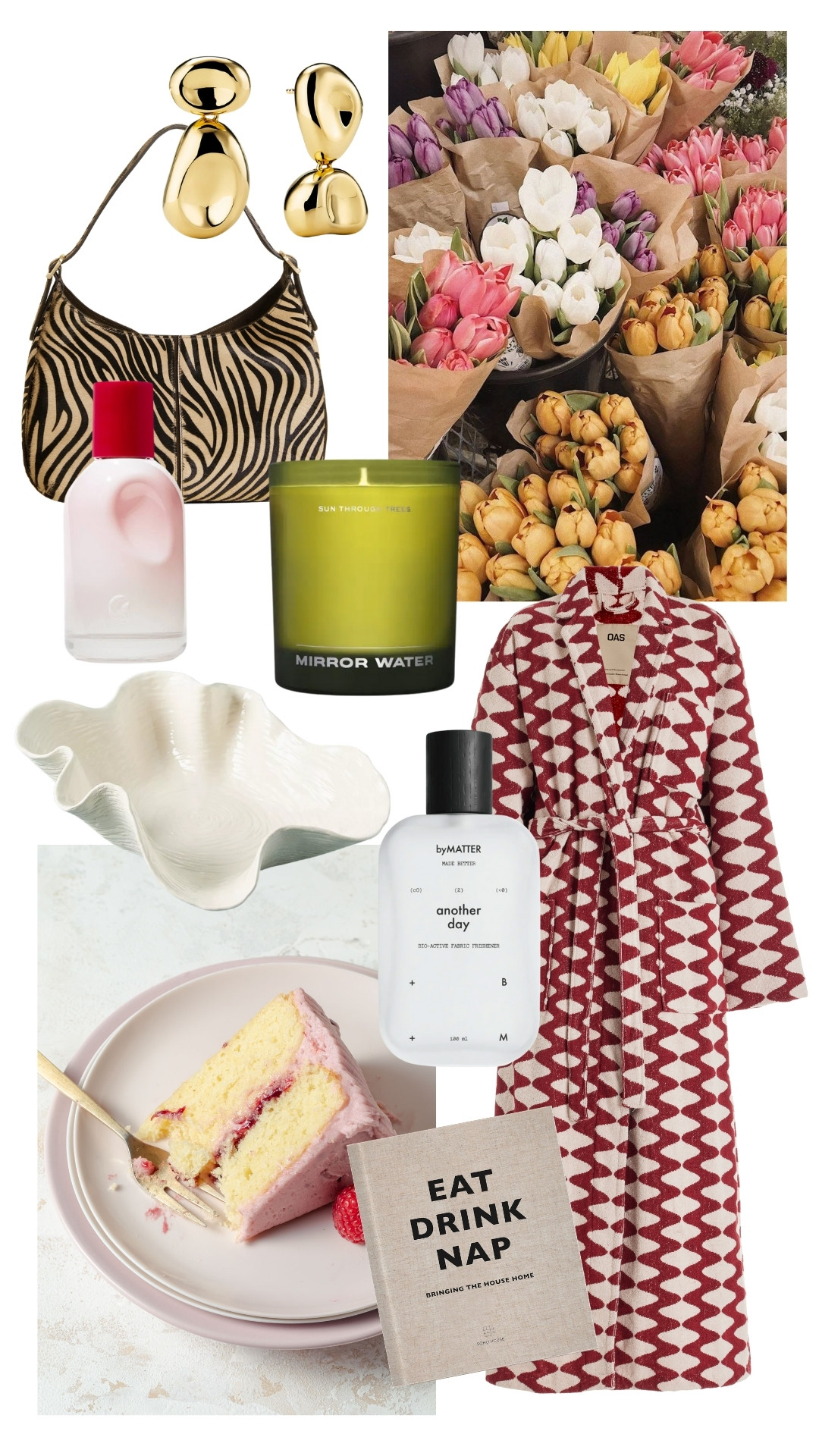 Mothers Day Gift Guide, treat your mum to an animal print Rouje Paris bag or a cosy cotton robe and a Mirror Water candle for a luxury night in.

You can find more style content over on my Substack ’The Wardrobe Edit’ 

 

#LTKspring #LTKhome #LTKgiftguide