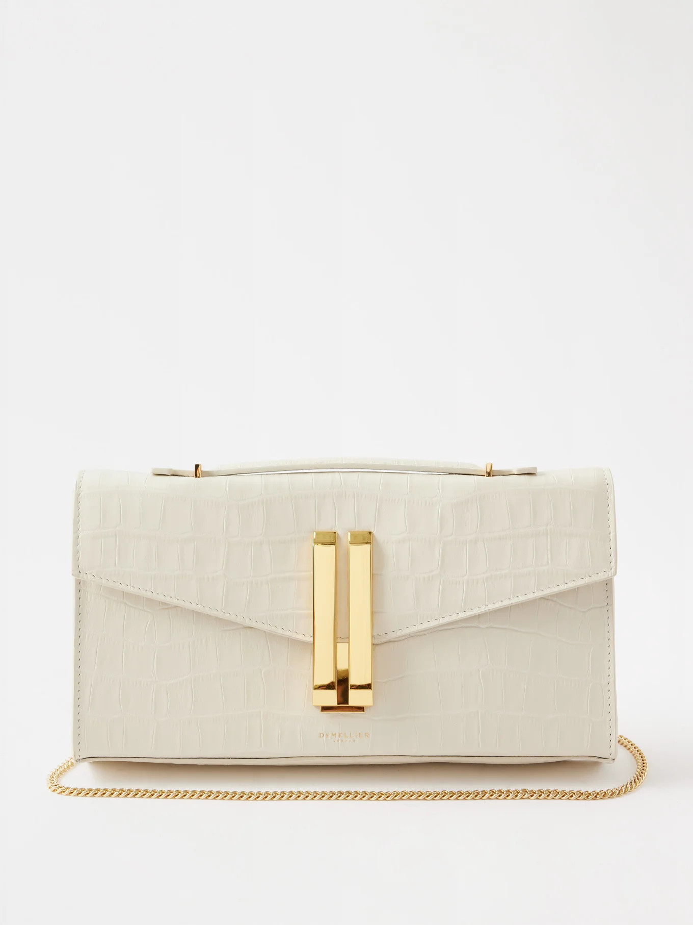 Vancouver croc-effect leather clutch bag | Matches (US)