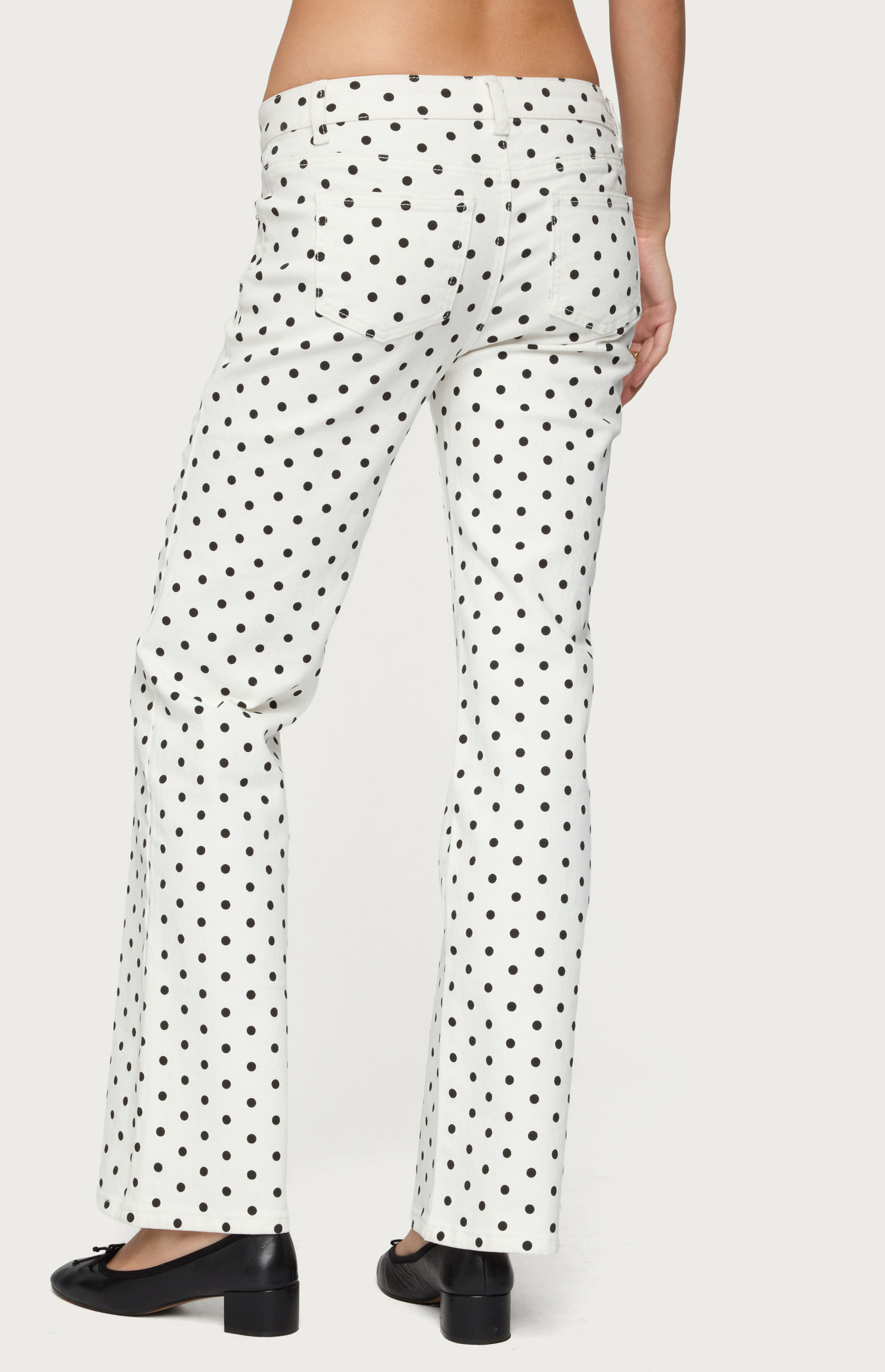 Edikted Romily Polka Dot Low Rise Jeans | PacSun