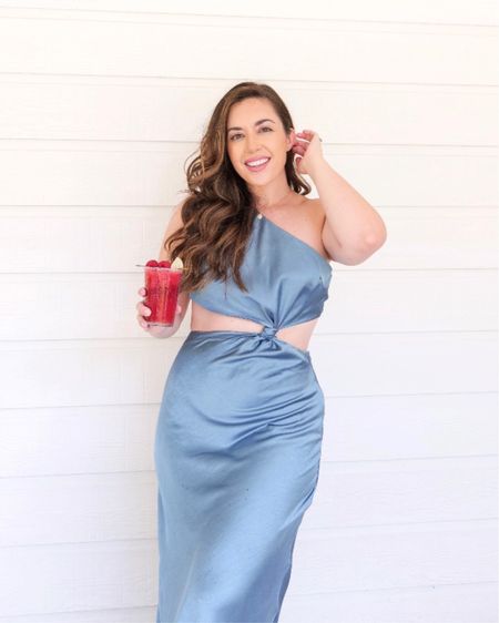Looking for a wedding guest dress for summer and fall? This is it! I felt so confident and sexy in this one! Silky and laid so nice! On sale and comes in one other color! From vici!

#LTKwedding #LTKsalealert #LTKshoecrush