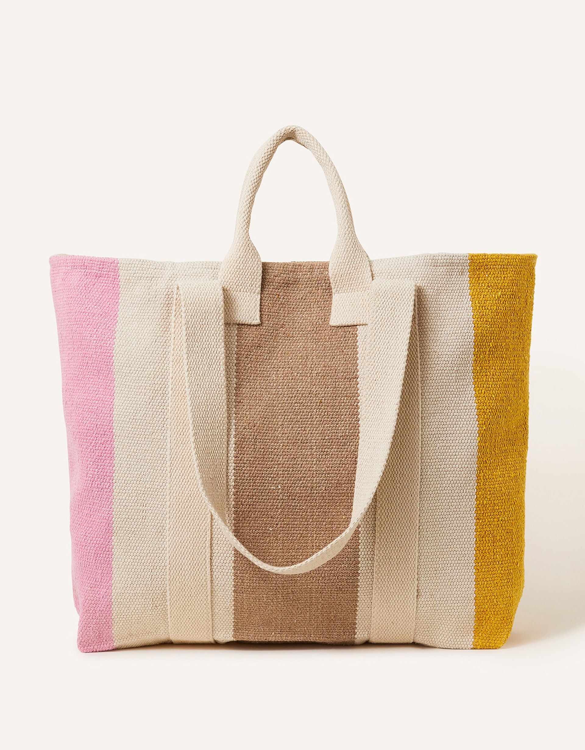 Ice Cream Stripe Canvas Shopper Bag | Accessorize (Global)