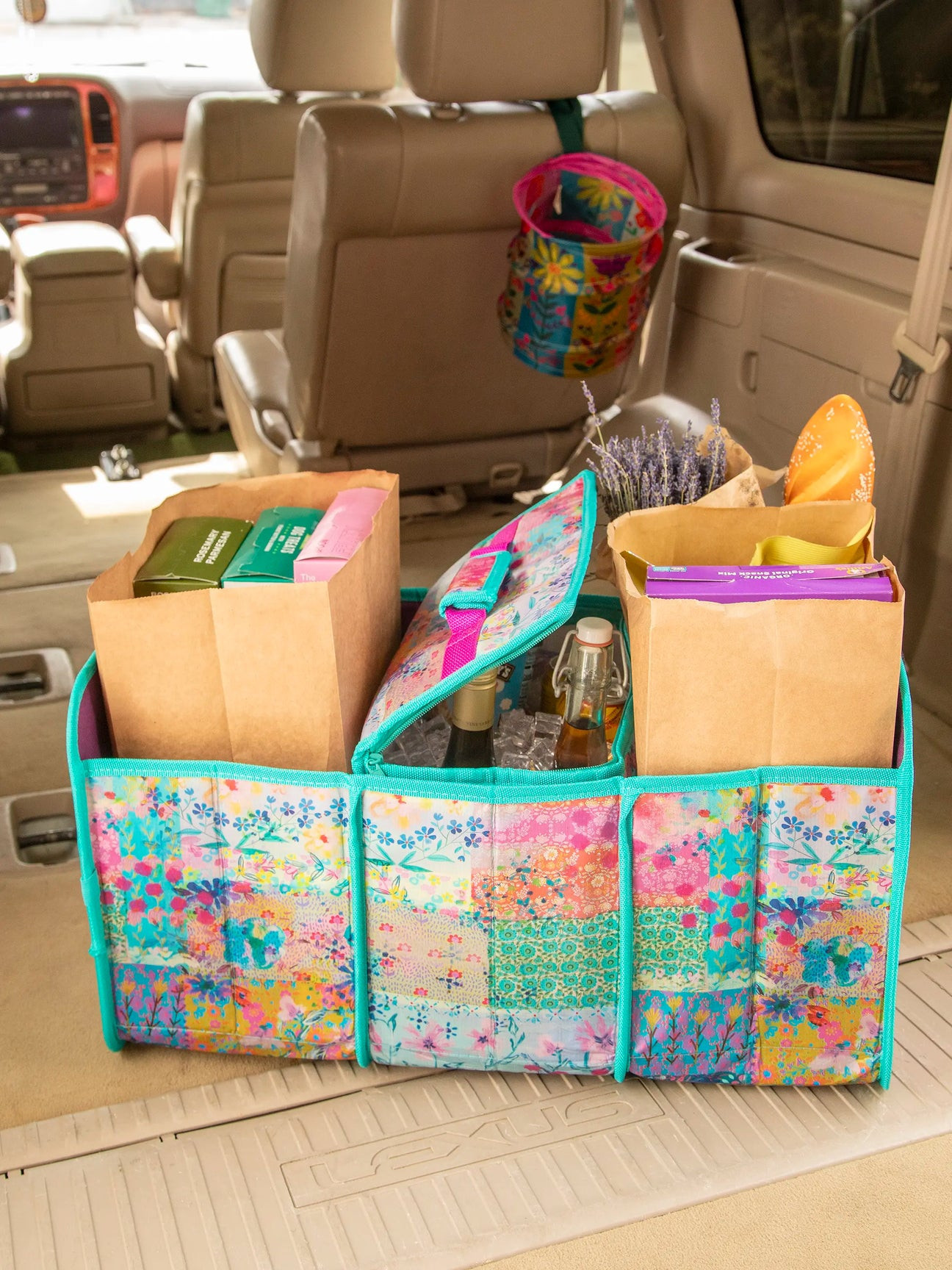 Car Trunk Organizer - Watercolor Patchwork | Natural Life