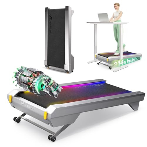 UREVO CyberPad Smart Walking Pad with 14% Auto Incline, Brushless Motorized Under Desk Treadmill ... | Amazon (US)