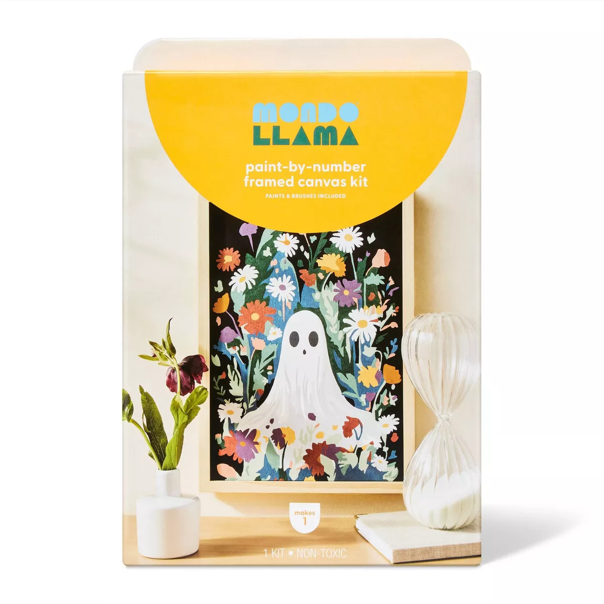 Halloween Craft Floral Ghost Paint-by-Number Kit - Mondo Llama™ | Target