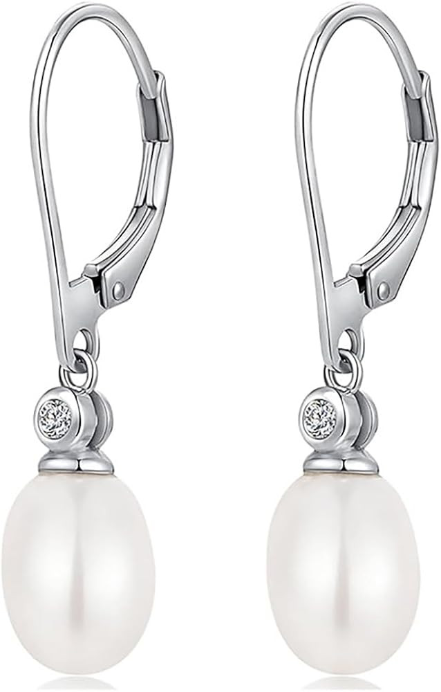 Amazon.com: Aesthetic Oval Imitation Pearl Drop Earrings for Women Elegant Wedding Jewelry #E3905... | Amazon (US)