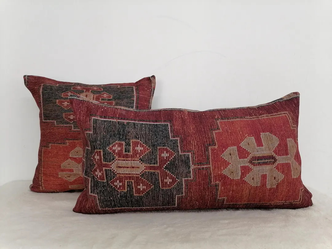 Farmhouse Pillow, Kilim Pillow Cover, Designer Pillow, Lumber Pillow, Bedding Pillow, Armchair Pi... | Etsy (US)