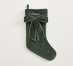 Classic Velvet Bow Stockings | Pottery Barn (US)