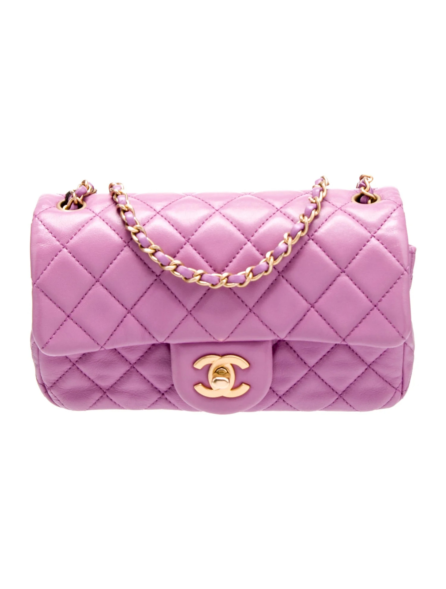 Pearl Crush Rectangular Mini Flap Bag | The RealReal