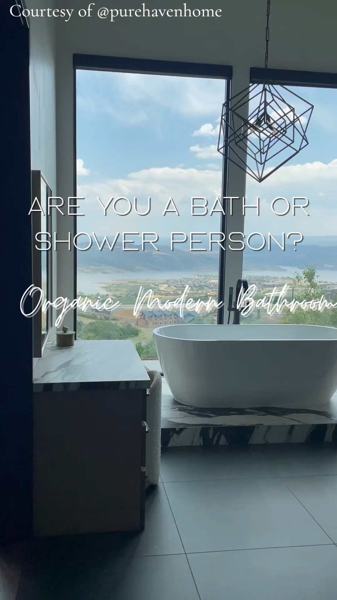 Bath or shower? 🤍

This space does both—beautifully.

Tour: https://www.homebunch.com/utah-organic-modern-home/

Builder: @purehavenhomes
Shop similar styles 👇 

#LTKmorningroutine #LTKHome #LTKmomlife