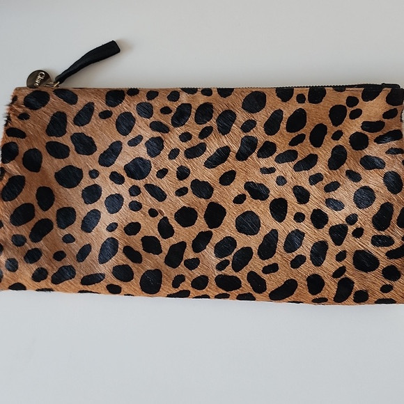 Clare V. Leopard Print Pony Hair Foldover Clutch | Poshmark