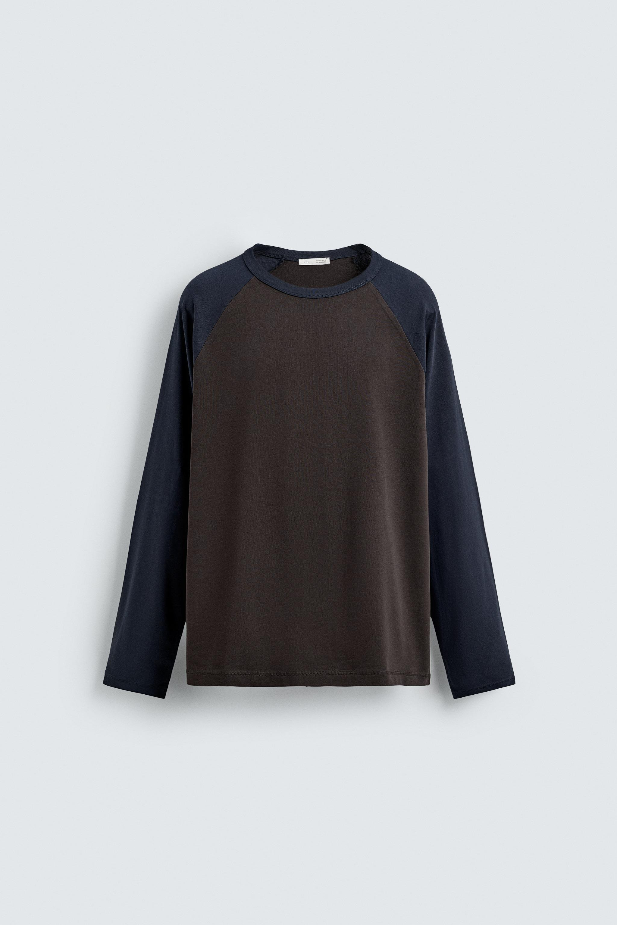 COLOR BLOCK RAGLAN SLEEVE T-SHIRT | Zara Canada