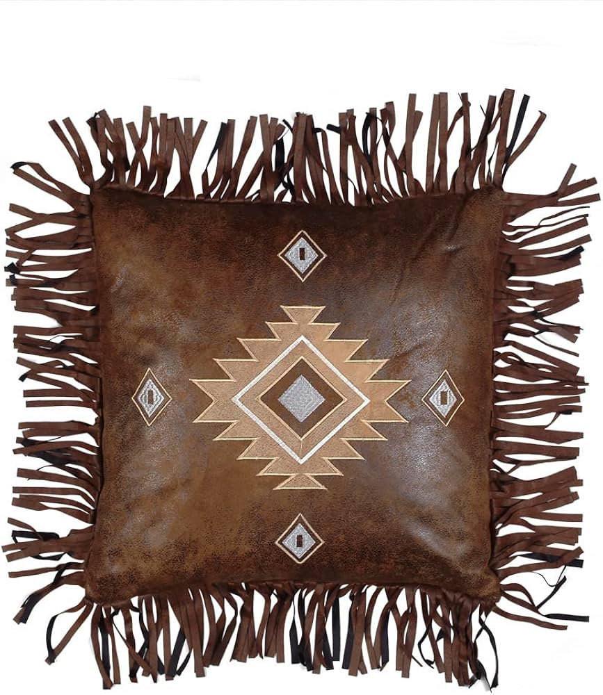 Black Forest Decor Fringed Diamond Pillow | Amazon (US)